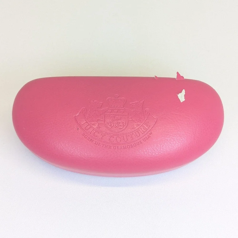 Juicy Couture Pink Hard Shell Eyeglass Case Sunglasses Holder (Plz See All Pics)